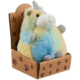 Игрушка мягкая, Единорог-толстяк градиент в крафт коробке (12-01568-UC6839)