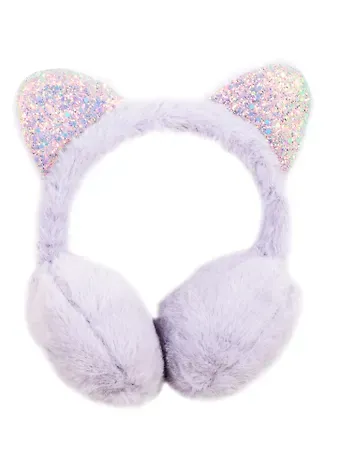 Меховые наушники Ушки (серые)