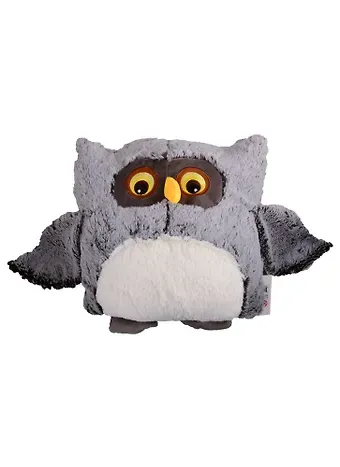 Мягкая игрушка Сова, цвет темно-серый (текстиль) (30х30)