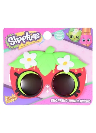 Детские солнцезащитные очки Клубничный поцелуй. 100% защита от ультрафиолета UV400. Ударопрочные линзы. Soft-touch пластик.