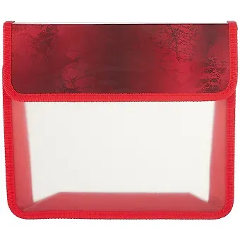 Папка для тетрадей А5 липучка, пластик, красная