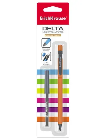 Карандаш механический Erich Krause, Delta, с грифелями 0,5 мм HB