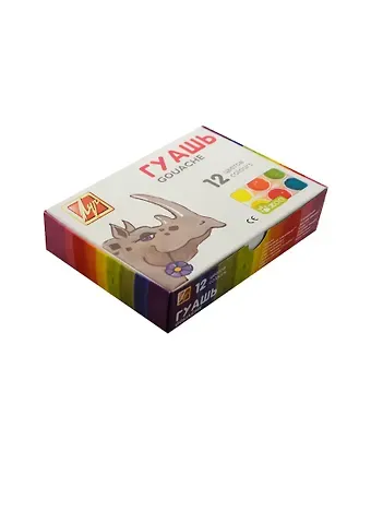 Краски гуашевые 12 цветов 15мл ZOO (