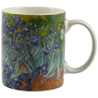 Кружка Винсент Ван Гог Ирисы (керамика, деколь) (330мл) (коробка)