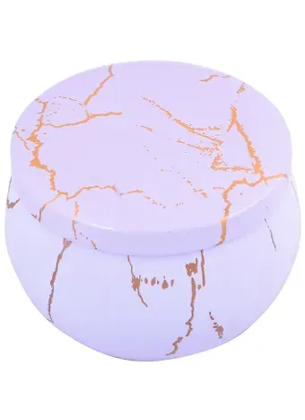 Шкатулка круглая Мрамор (золото) (металл) (6,5х5) (12-09412-03563-1)