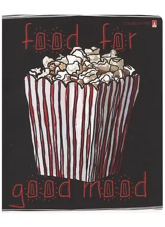 Тетрадь в клетку Альт, Food In Black, 48 листов, в ассортименте