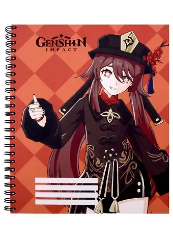 Тетрадь в клетку Genshin Impact, Hu Tao, 96 листов