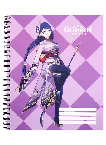 Тетрадь в клетку Genshin Impact, Raiden, 96 листов