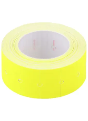 Лента для этикет-пистолета 21*12мм 500шт/рул., желтая