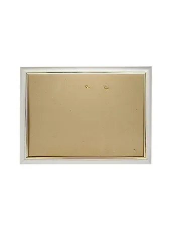 Рама 25*35 деревянная, цв. белый с золотом, со стеклом, Двуреченский