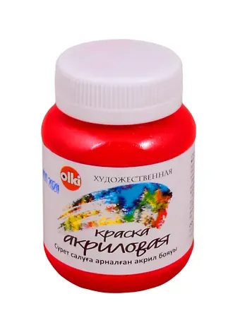 Акрил художественный 100 мл красная ОЛКИ