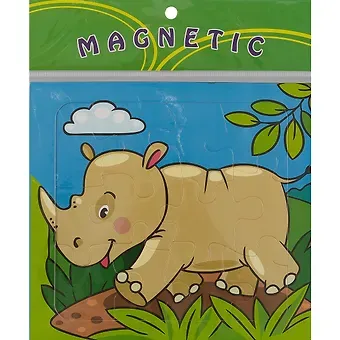 Пазлы магнитные, 19*17,5см, Носорог