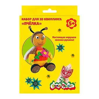 Набор для творчества Каляка-Маляка Квиллинг Пчелка европодвес НККМ-П
