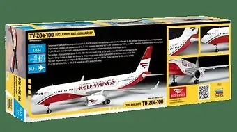 Сборная модель ЗВЕЗДА, Пассажирский авиалайнер Ту-204-100 7023