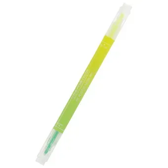 Текстовыделитель двухсторонний жёлтый, зелёный