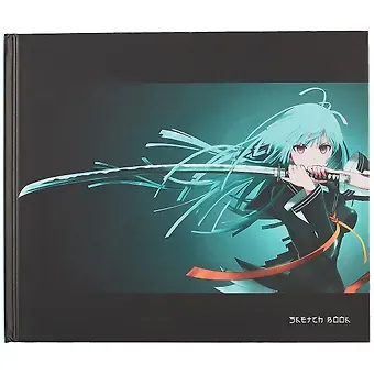 Скетчбук Аниме Девушка с мечом (100стр) (24,5х20,5)