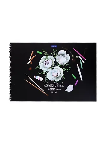 Скетчбук А4 20л Нежные цветы