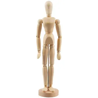 Манекен человека 30см женский, дерево, Гамма