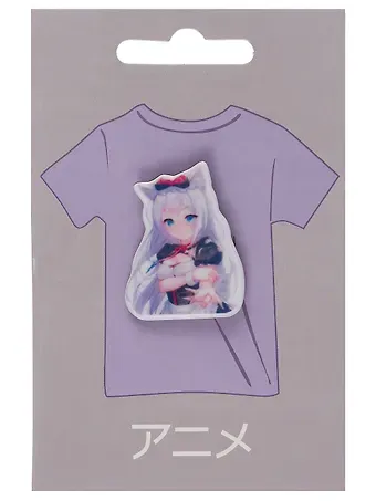 Значок Аниме Девушка с ушками Сёдзё (акрил)