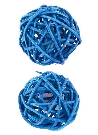 Шар декоративный из лозы, Синий (2шт.)