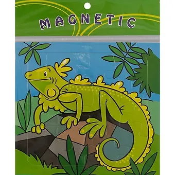 Пазлы магнитные, 19*17,5см, Ящерица