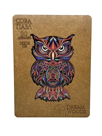 Пазл фигурный «Сова II», 90 деталей