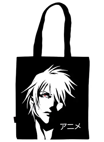 Сумка-шоппер Аниме Лицо (Сэйнэн), черная