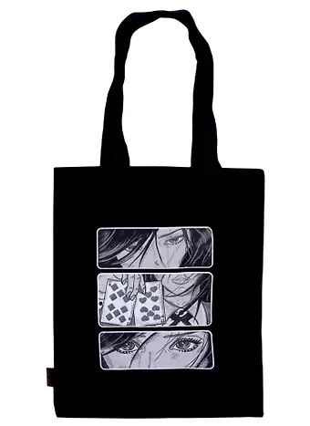 Сумка-шоппер Аниме Девушка с картами (Дзё), черная