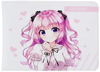 Обложка для студенческого Аниме Девушка с бантиком (Сёдзё) (цветная)