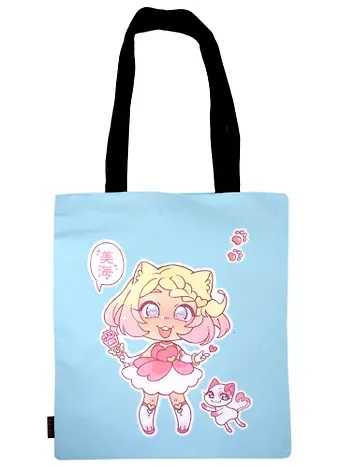 Сумка-шоппер Аниме Девочка чиби Мими (цветная) (текстиль) (40х32)