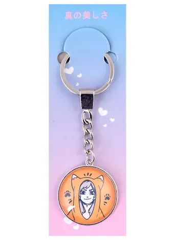 Брелок Аниме Девушка в капюшоне комикс (стекло) (3,2 см)