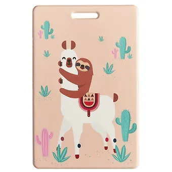 Чехол для карточек Лама с ленивцем (ДК2018-165)