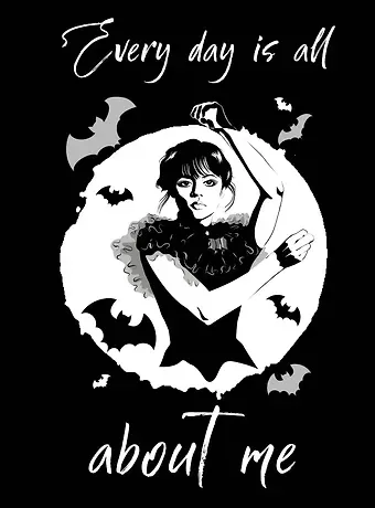 Every day is all about me. Уэнсдей. Блокнот в точку