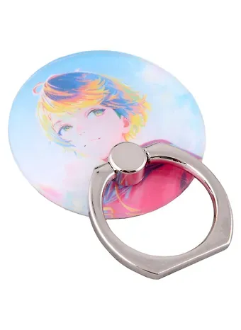 Держатель-кольцо для телефона Аниме Синтонимы Персонаж на фоне неба (цветной) (Медина Мирай) (металл) (коробка)