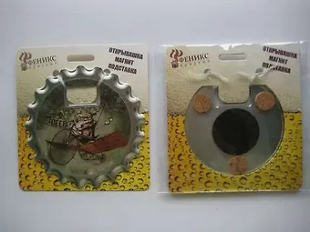 Сувенир Феникс Презент Ключ для открывания бутылок с магнит.крепл. В полете 10*0,12см 41214