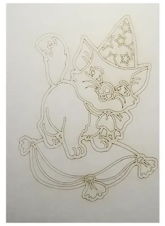 Трафарет Кошка на подушке А5 (148х210) (А5-127) (3+) (Песочный мир)