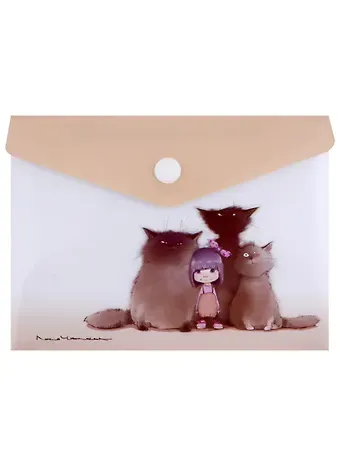 Папка-конверт А6 на кнопке 