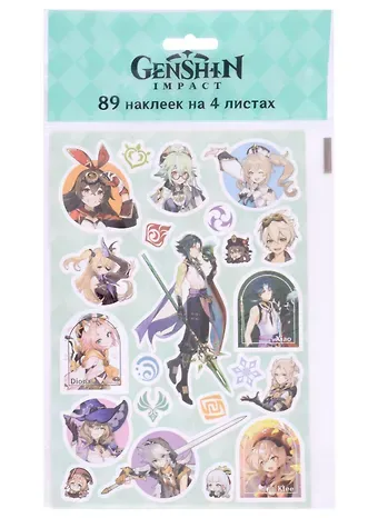 Коллекция наклеек Genshin