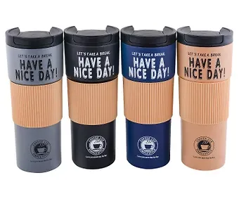 Термостакан Have a Nice Day (пластик/металл) (600мл)