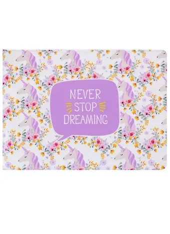 Обложка для зачетной книжки Единороги с цветами (ОЗ2016-041)