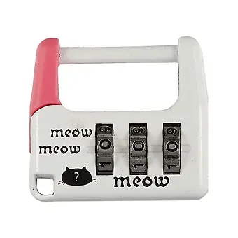 Замочек кодовый Happy cat (металл) (блистер) (12-22713-SM-156)