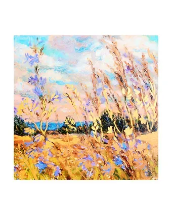 Холст с красками по номерам с поталью 