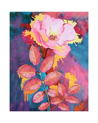 Холст с красками по номерам с поталью 