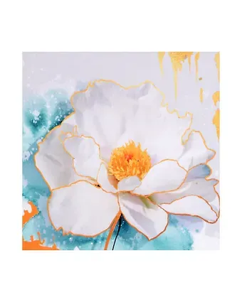 Холст с красками по номерам с поталью 