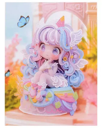 Алмазная мозаика (блестящая) с подрамником, с частичным заполнением 