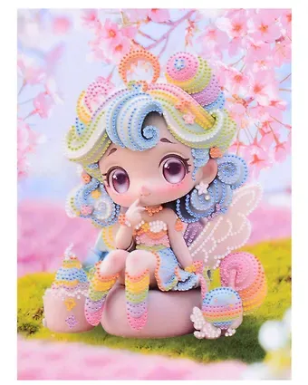 Алмазная мозаика (блестящая) с подрамником, с частичным заполнением 