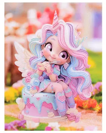 Алмазная мозаика (блестящая) с подрамником, с частичным заполнением 