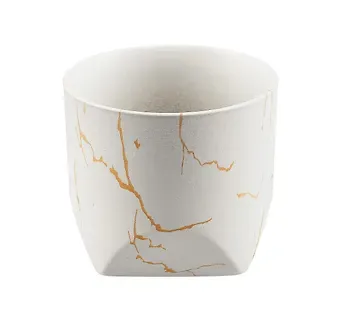 Кашпо Мрамор (белое) (керамика) (8х7) (12-06650-202306-99)