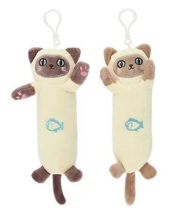 Брелок Котик сиамский-обнимашка (текстиль) (16см) в ассортименте