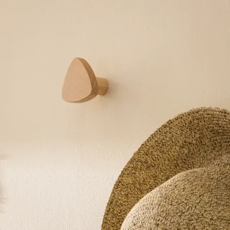 Вешалка настенная Smile 1 крючок 6.3x6.1x4.7 см цвет натуральный